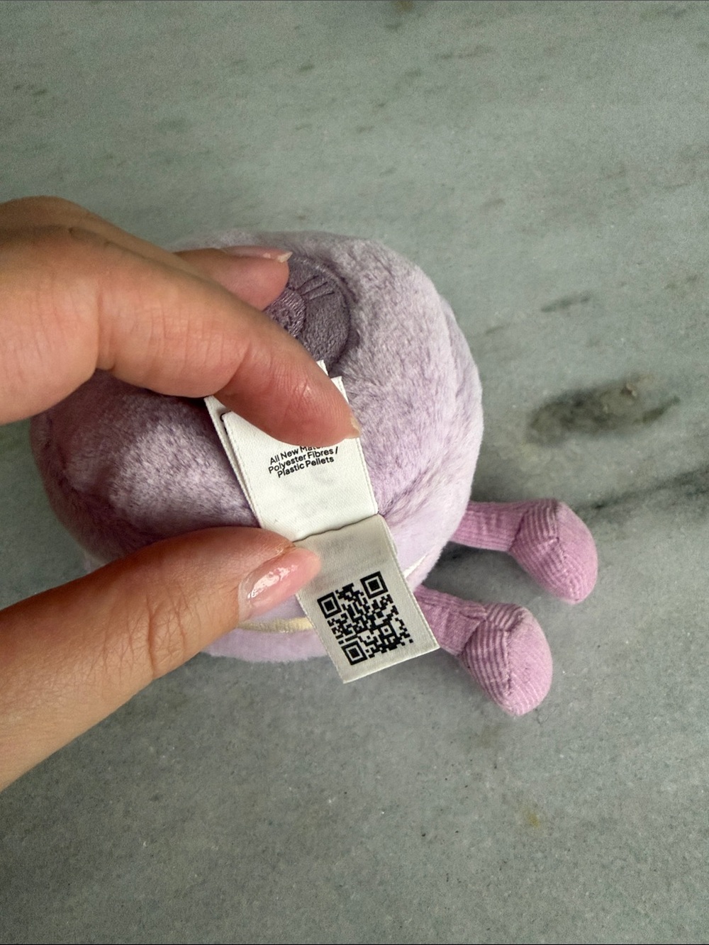 Jellycat Lilac Purple Macaron Round Plush with Embroidered Face NWOT Authentic - Picture 4 of 4